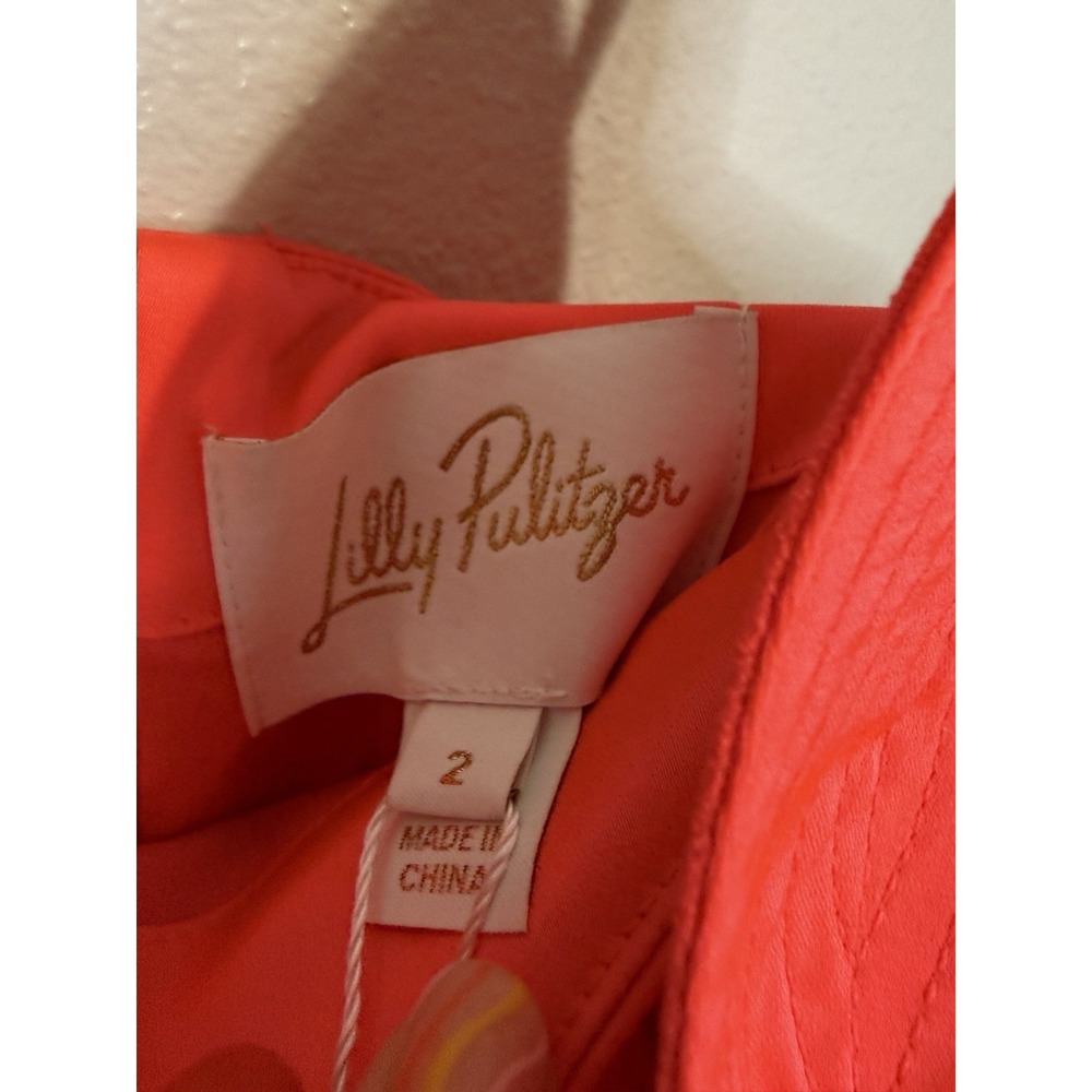 Lilly Pulitzer Anasophia Rosette Strapless Maxi Column Dress Size 2 Cane Coral - Picture 4 of 7